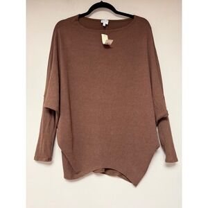 Francescas Brown Dolman Sleeve Knit Sweater Top Style 9910 F3 Size S